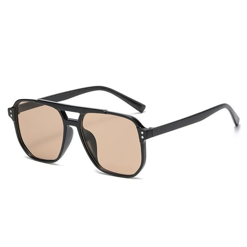 2026 New Trendy Women Sunglasses UV400 Sunshades Anti-Ultraviolet Unisex Eyeglasses Elegant Double Beam Pilot Lense8618