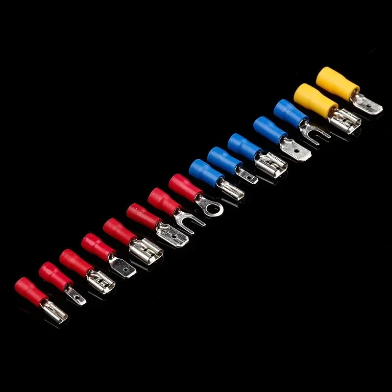 280/480/720pcs Cable Lugs Assortment Kit Insulated Electric Wire Connectors Set Flat Female & Male Crimp Terminals
