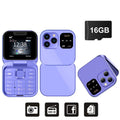 SERVO I16 PRO 4G LTE Foldable Mini Mobile Phone 2 SIM Speed Dial Call Recording Flashlight 1.77'' Screen Flip Cellphone Blacklis