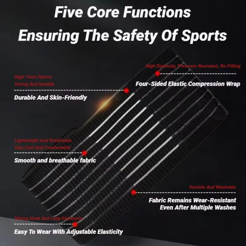 Hand Sport Wristband Adjustable Elastic Bandage Gym Support Wrist Brace Wrap Carpal Tunnel Sports Fitness Bracers Strap Stretchy