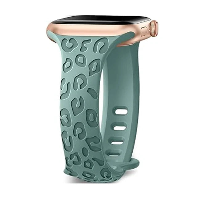 Slim Strap For Apple Watch Band 40mm 41mm 42mm 38mm 46 44mm 45mm Engraved Silicone bracelet Correa Series 11 10 8 7 6 9 5 4 3 SE