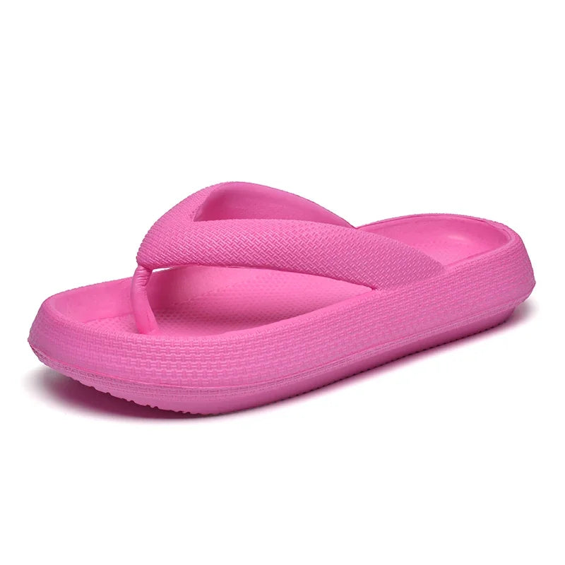 YRZL Soft Sole Platform Flip Flops Women 2024 Summer Beach Non Slip Men Slippers Coulple Thick Sole Bathroom Slides Sandals