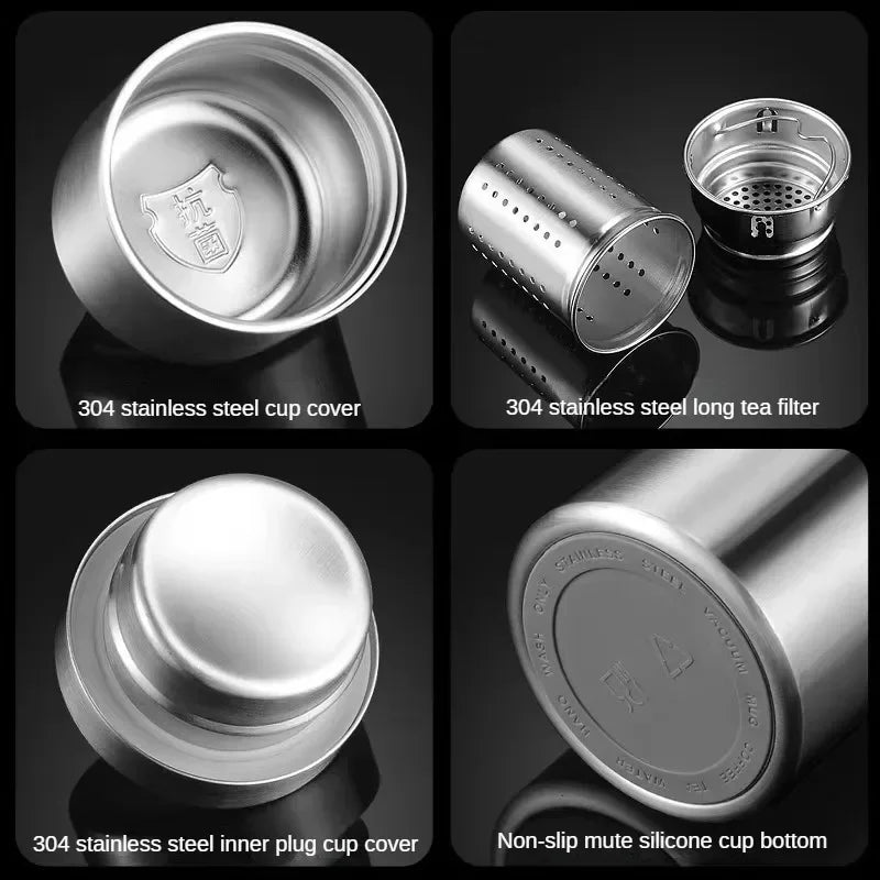800-2000ML Stainless Steel Thermos Bottle Large Capacity Outdoor Water Bottle Covered Lifting Rope Tumbler Thermo Bottle