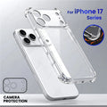 For iPhone 17 18 Pro Max 17e Case Clear Crystal TPU Soft Cover On iPhone17ProMax iPhone17Pro iPhoneAir iPhone17 Air Back Shell