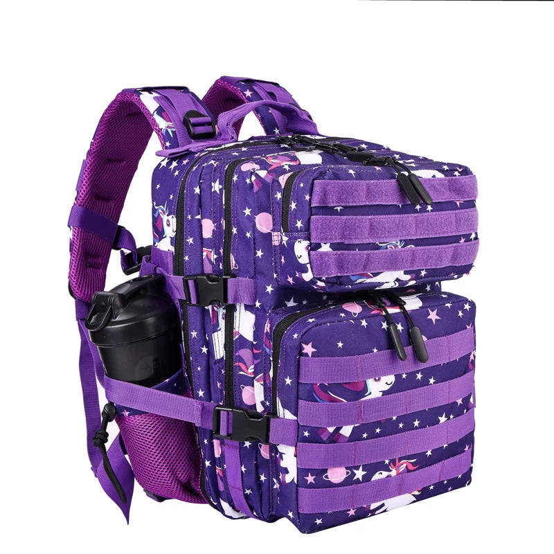 LHI 25L Tactical Backpack for Women Fitness Athlete Gym Out Bag  Small Outdoor Sports Travel Rucksack with Bottle Holder