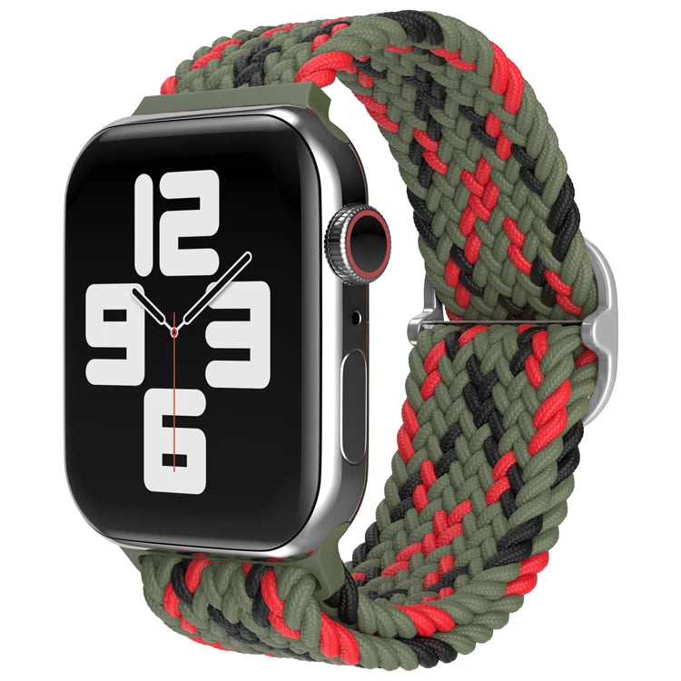 Braided Loop Strap For Apple Watch Ultra Band 49mm 44 45mm 42mm 41mm Nylon Elastic Belt Bracelet iWatch Series 9 8 7 6 5 4 SE 3