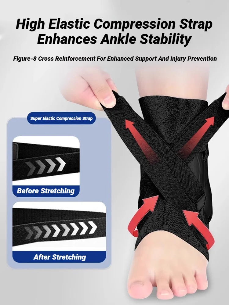 1Pcs Ankle Sprained Support Brace Splint Stabilizer Protect For Injury Recovery Achilles Tendonitis Sports Compression Sleeve