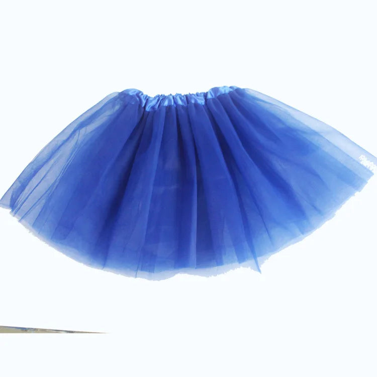 Girl Elastic Ballet Dancewear Tutus Mini Skirt For Birthday Party Dance 3 Layer Tulle Tutu Skirt for Kids Princess 2-8Y Girls
