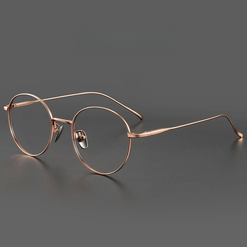 Xbora Fashion Round Optical Prescription Glasses Custom Reading Myopia Multifocal Titanium Alloy Eyewear For Men and Women 1644