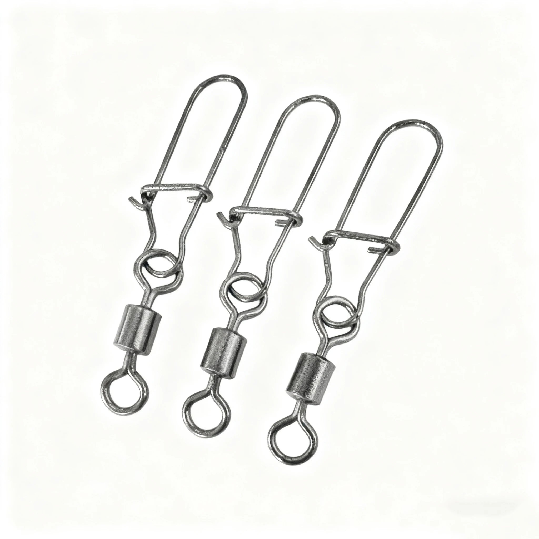 50pcs/box Stainless Steel Fishing Connector Pin Bearing Swivel Fishing Connector Rolling Swivel Lure Hook Accessories Tackle