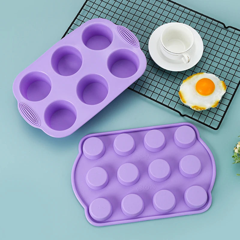 FAIS DU Pink Nonstick Silicone Bakeware Set Baking Cake Pan for Pastry Cake Muffin Cupcake Bread Molds Baking Accessories Tools