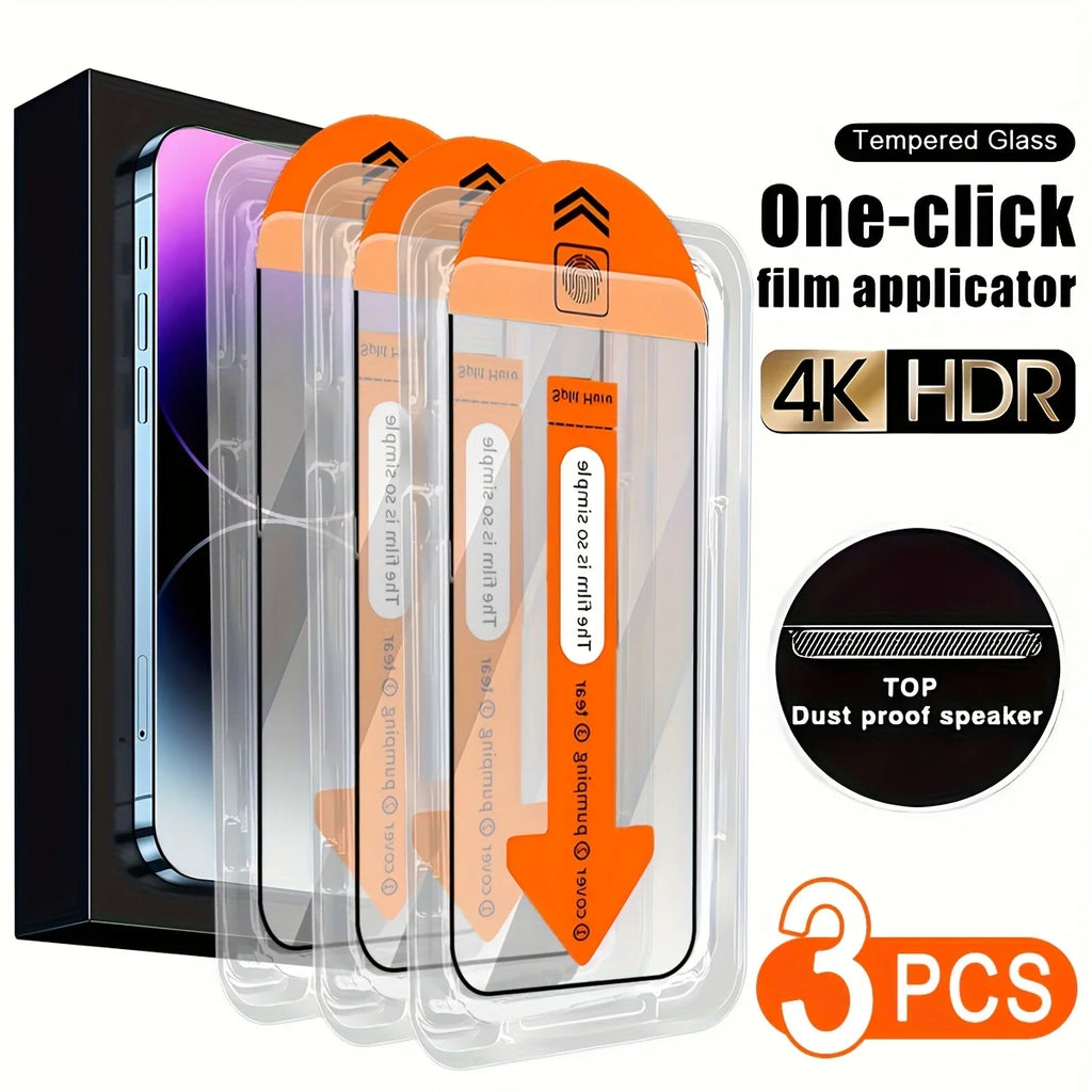 3Pcs HD Phone Screen Protector Set And 1 Phone Case, Compatible With IPhone 17/ Air/17 Pro Max/16/15/14/11/XR/XS