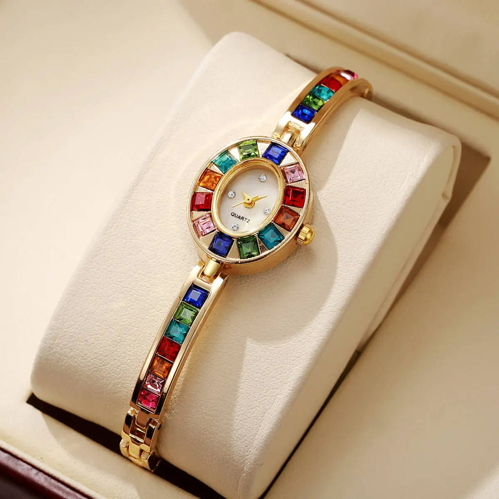 Luxury Rhinestone Women Watches Fashion Bracelet Band Ladies Quartz Watch Relogio Feminino（Without Box）