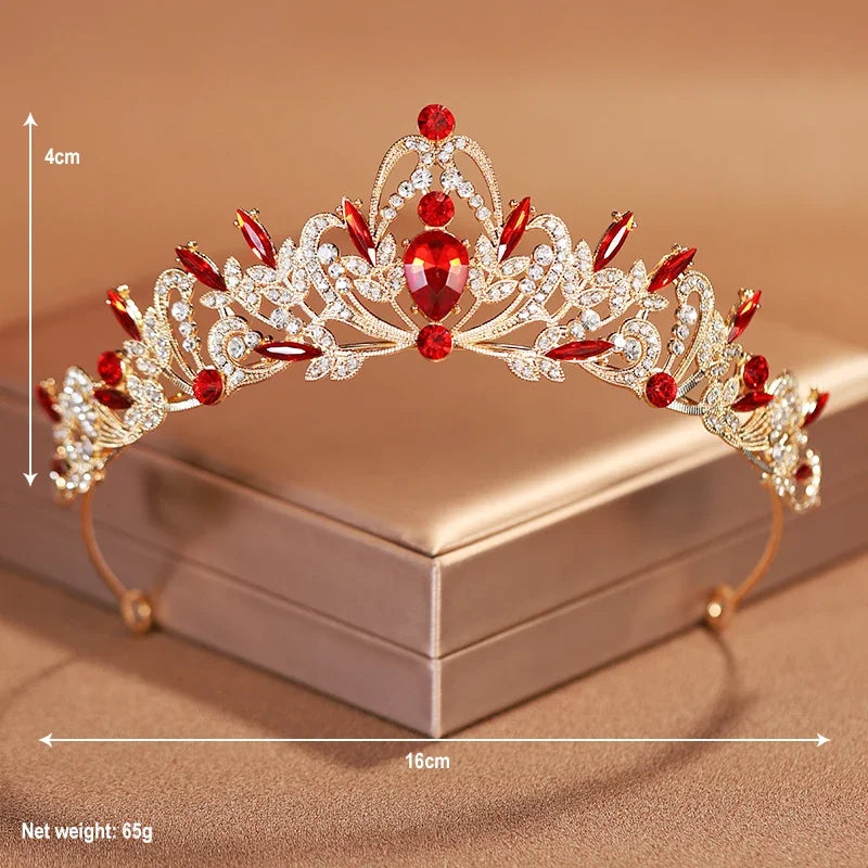 Bridal Headwear Purple-Colour Women's Grand Party Crown Birthday Tiaras