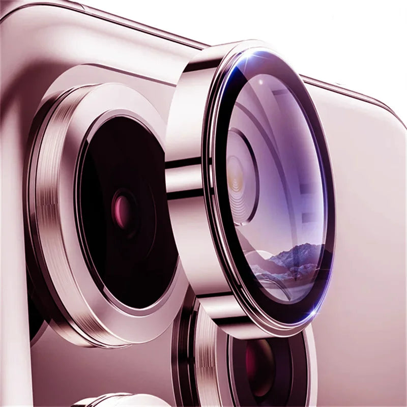 3D Metal Lens Protector Glass For iPhone Duo 18 Pro 18 Pro Max 17 Alloy Back Camera Ring Cover For iPhone 17 Pro 16 Pro Max Lens