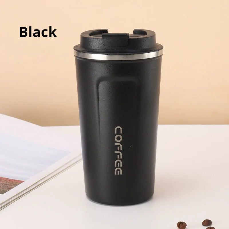 380/510ML Leak_Proof Travel Thermo Cup Stainless Steel Thermo Cafe Coffee Mug Car Thermos Mug for Tea Water Coffee Double