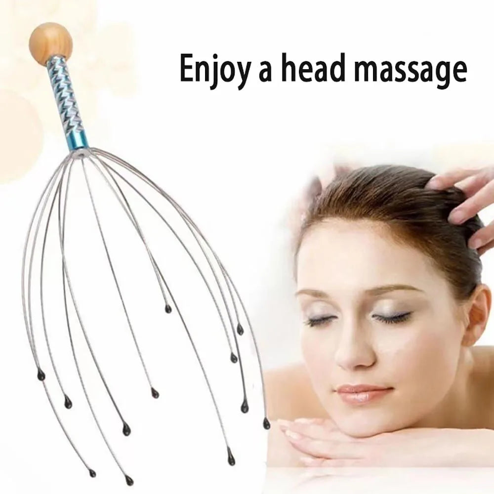 1/2pc Stainless Steel Head Massage Device Octopus Scalp Massager Relaxation Tool Head Scratcher Relieves Tension Stress Relief