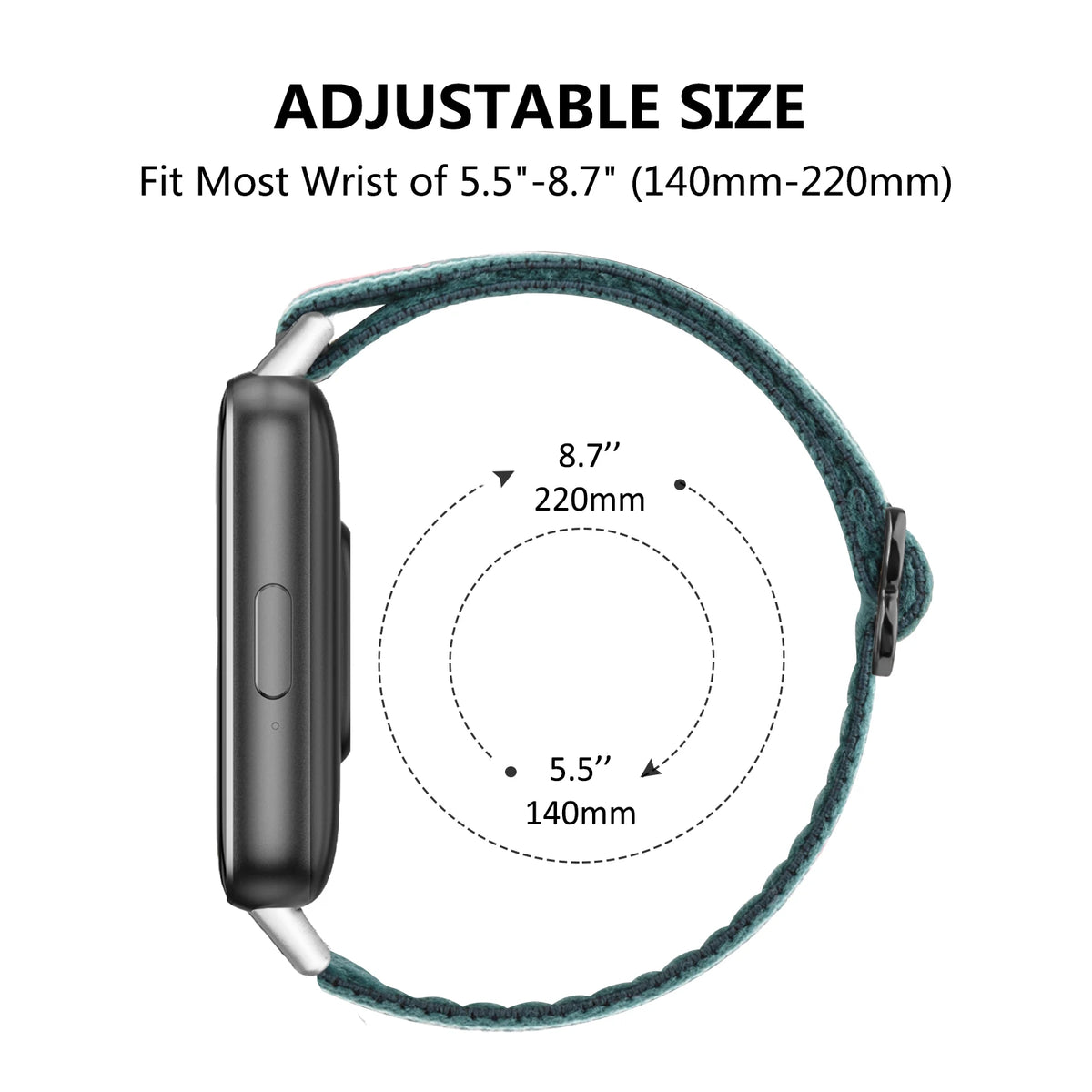 Elastic Nylon Band for Samsung Galaxy Fit 3 Strap Sport Watch Band for Samsung Galaxy Fit 3 Bracelet Adjustable Wristband