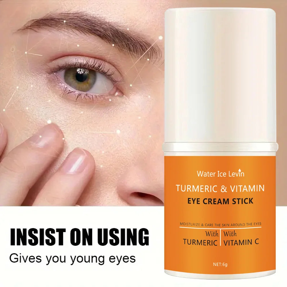 Turmeric vitamin c eye cream stick nourish skin, improve fine lines, relieve eye bags and dark circles, brighten eye skin