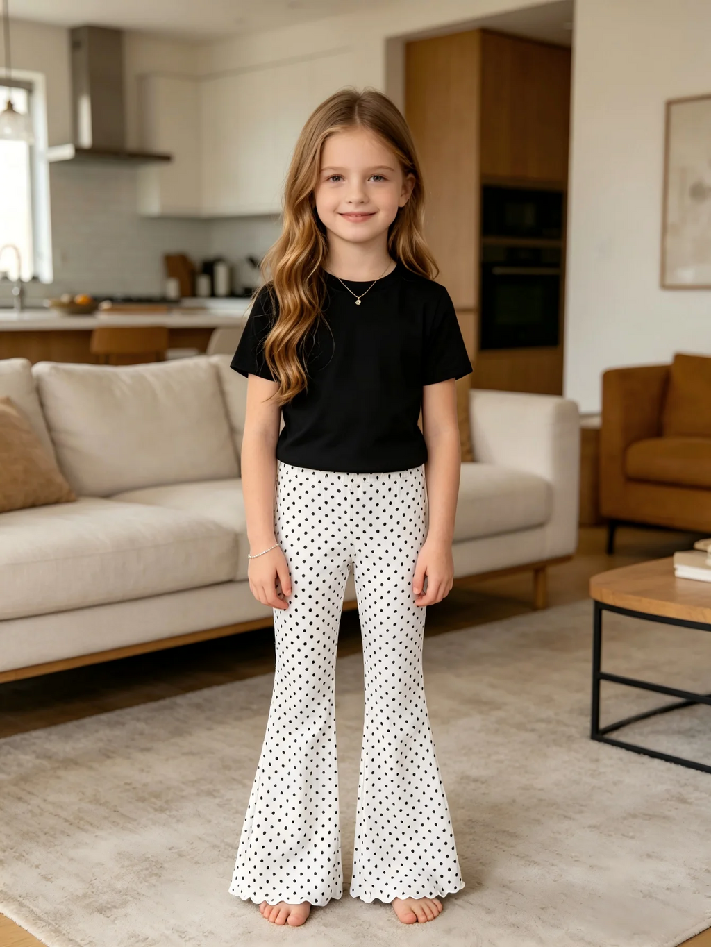 2Pcs Spring Autumn Girls Pant Korean Version Children Flared Pants Are Suitable for 2-11Year Kid Leggings Solid Fashion Boot Cut