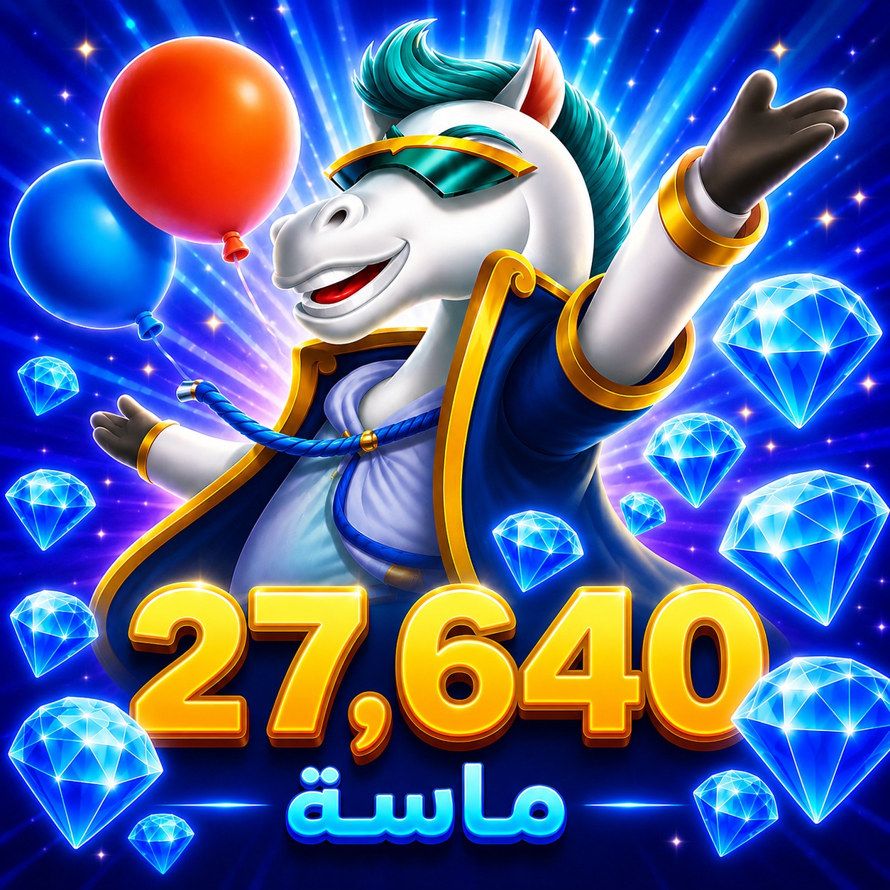 شحن 27,640 ماسة يلا لودو Yalla Ludo Diamonds سريع وآمن عبر ID بدون كلمة مرور