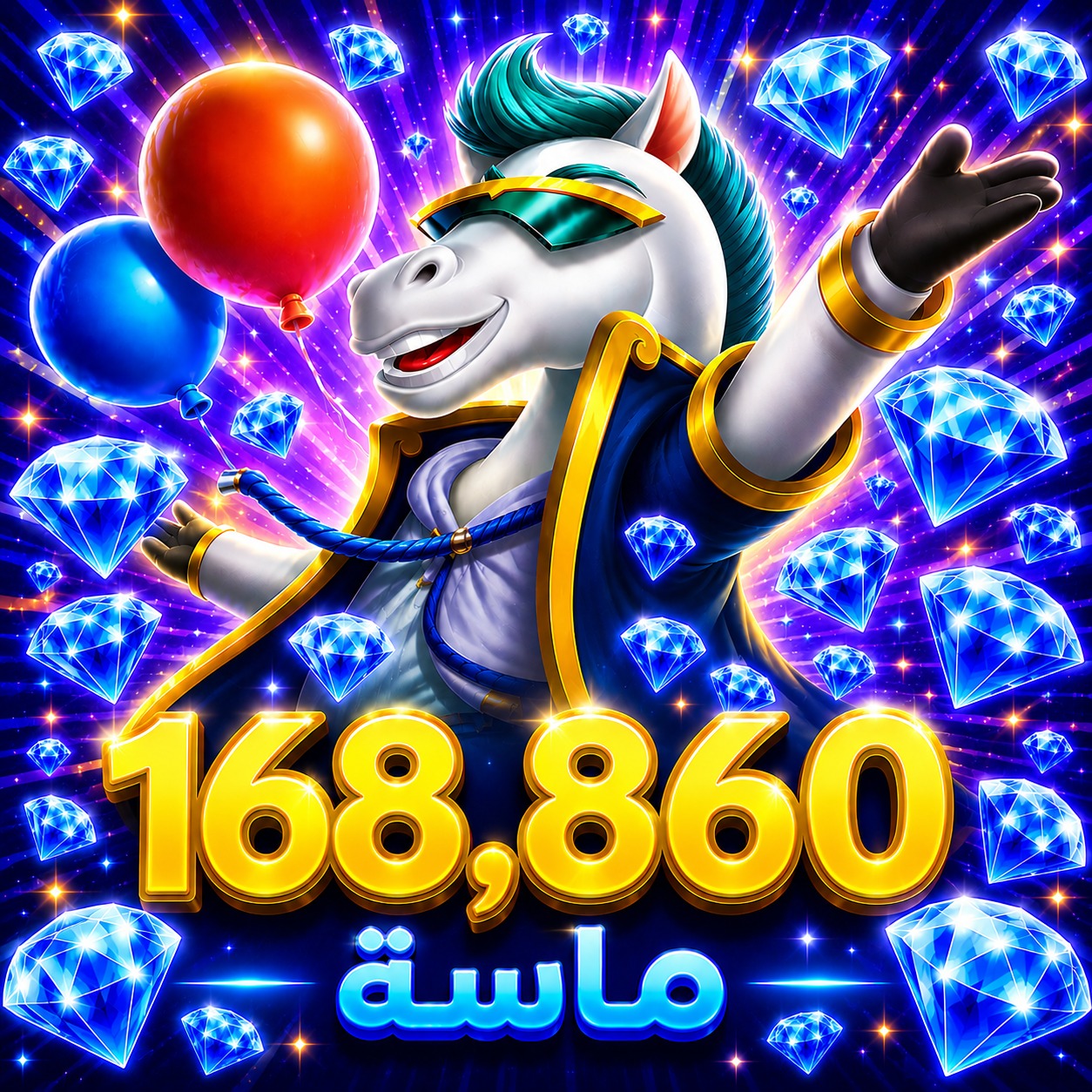 شحن 168,860 ماسة يلا لودو Yalla Ludo Diamonds سريع وآمن عبر ID بدون كلمة مرور
